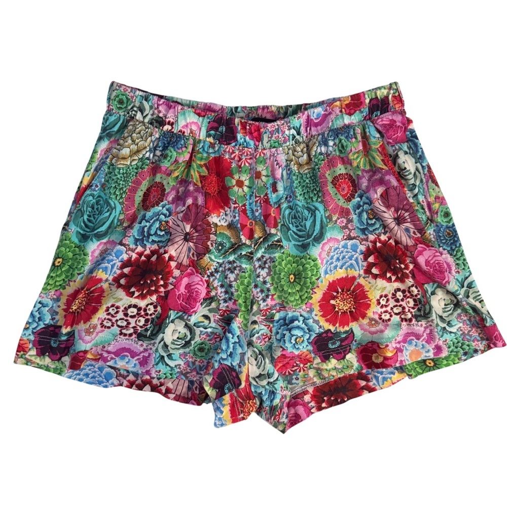 ❌❌❌❌Peruvian Connection Small Multicolor Jardin Floral Shorts Pima Cotton Boho